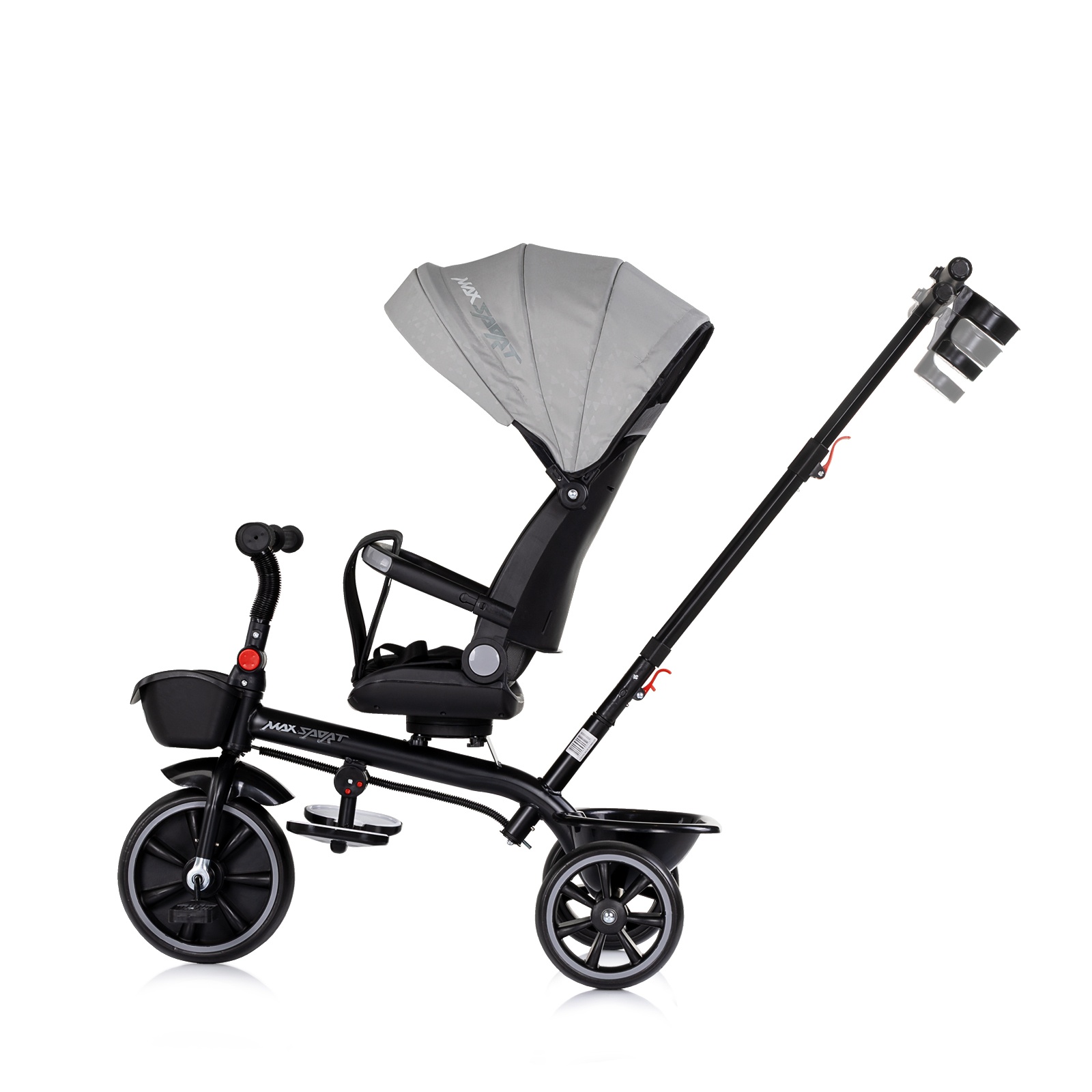 Триколка със сенник Chipolino Max Sport, сива