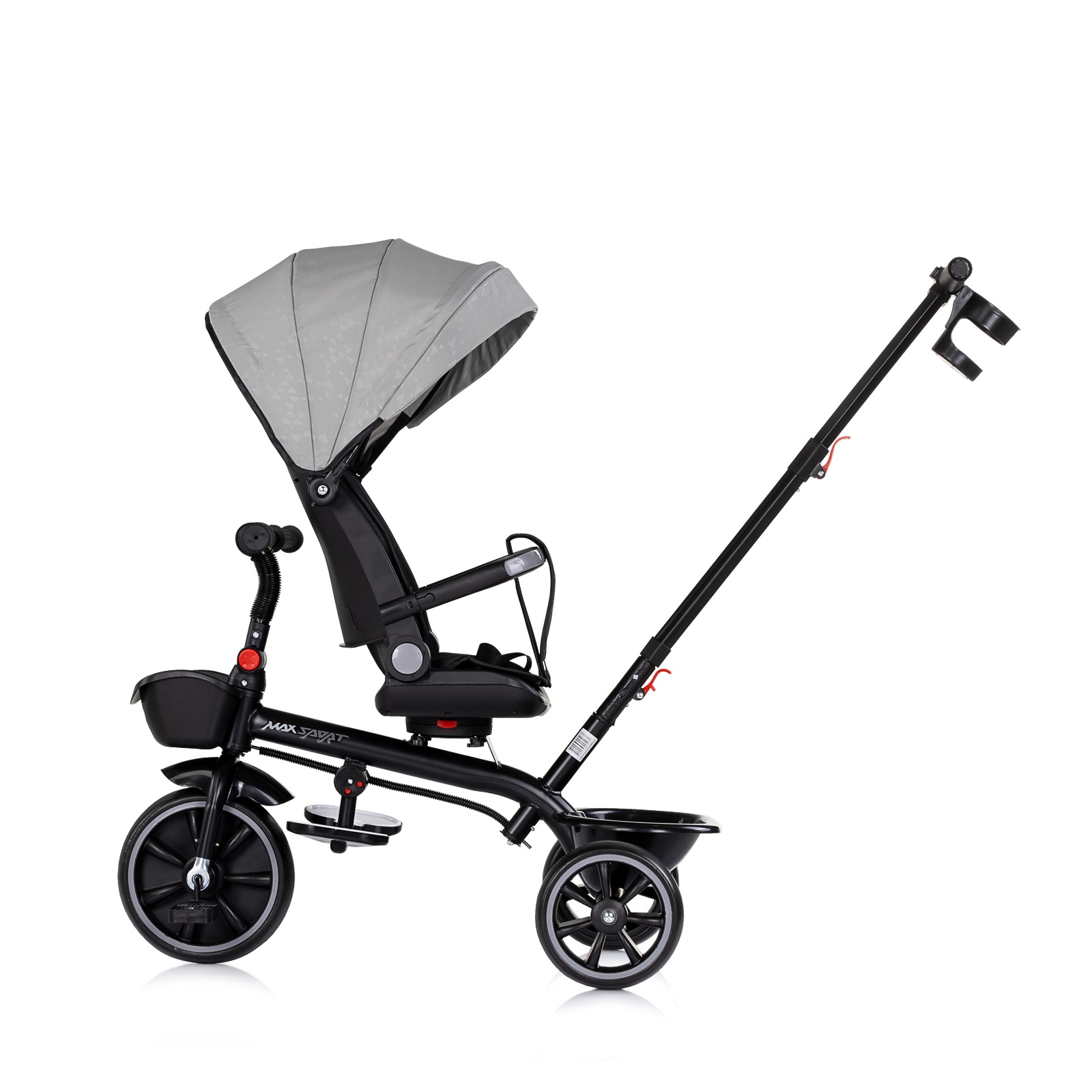 Триколка със сенник Chipolino Max Sport, сива