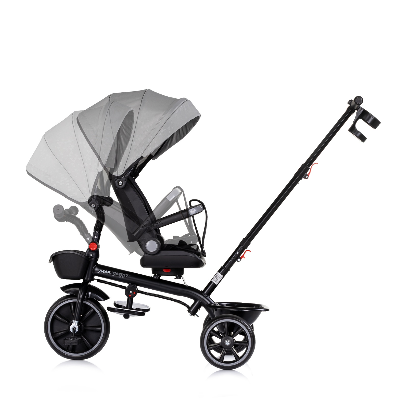Триколка със сенник Chipolino Max Sport, сива