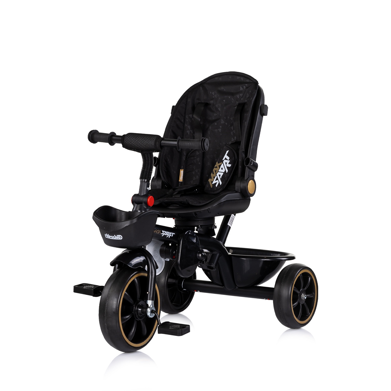 Триколка със сенник Chipolino Max Sport, черна