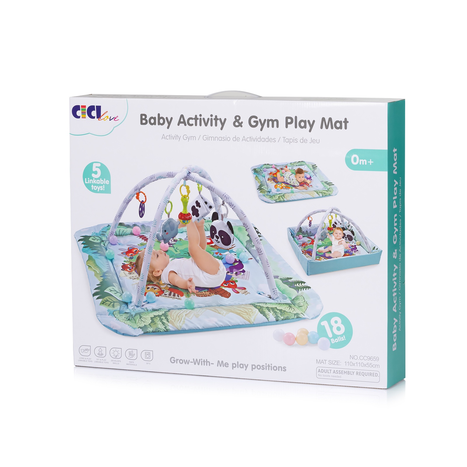 Бебешка гимнастика с топки Chipolino Околосветско пътешествие