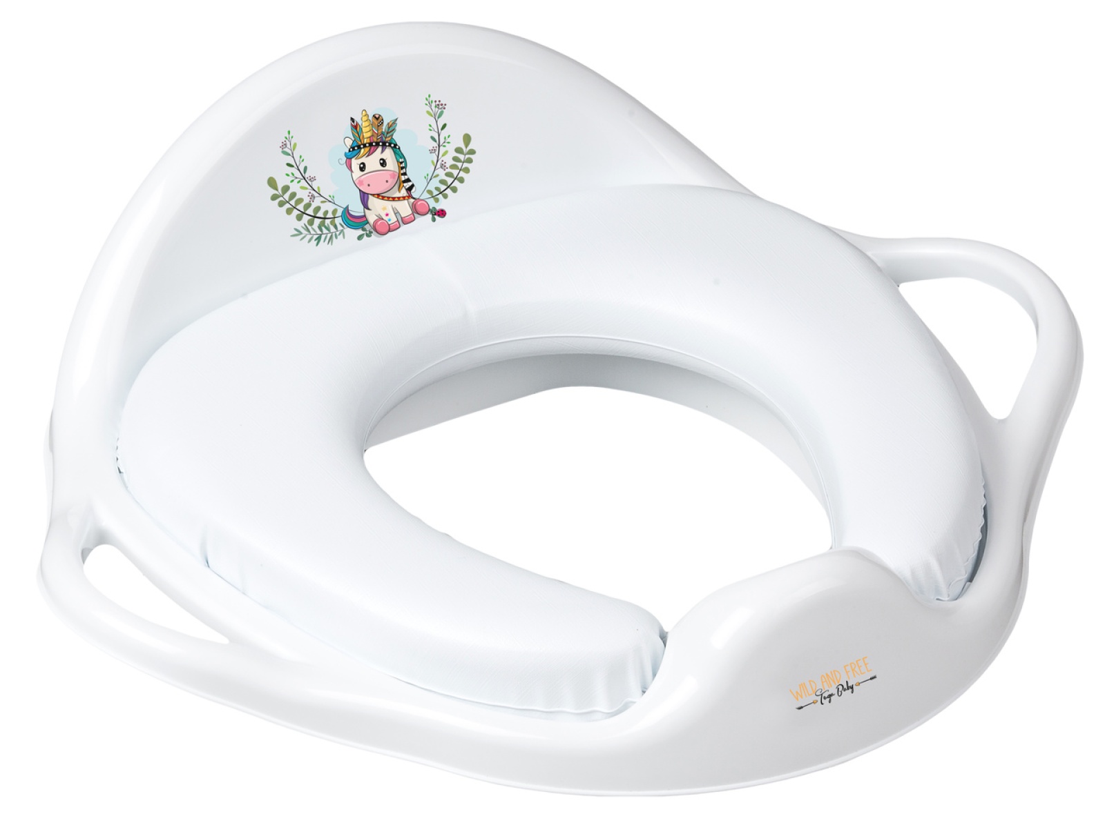 Мека тоалетна седалка Tega Baby Wild & Free, еднорог, бяла