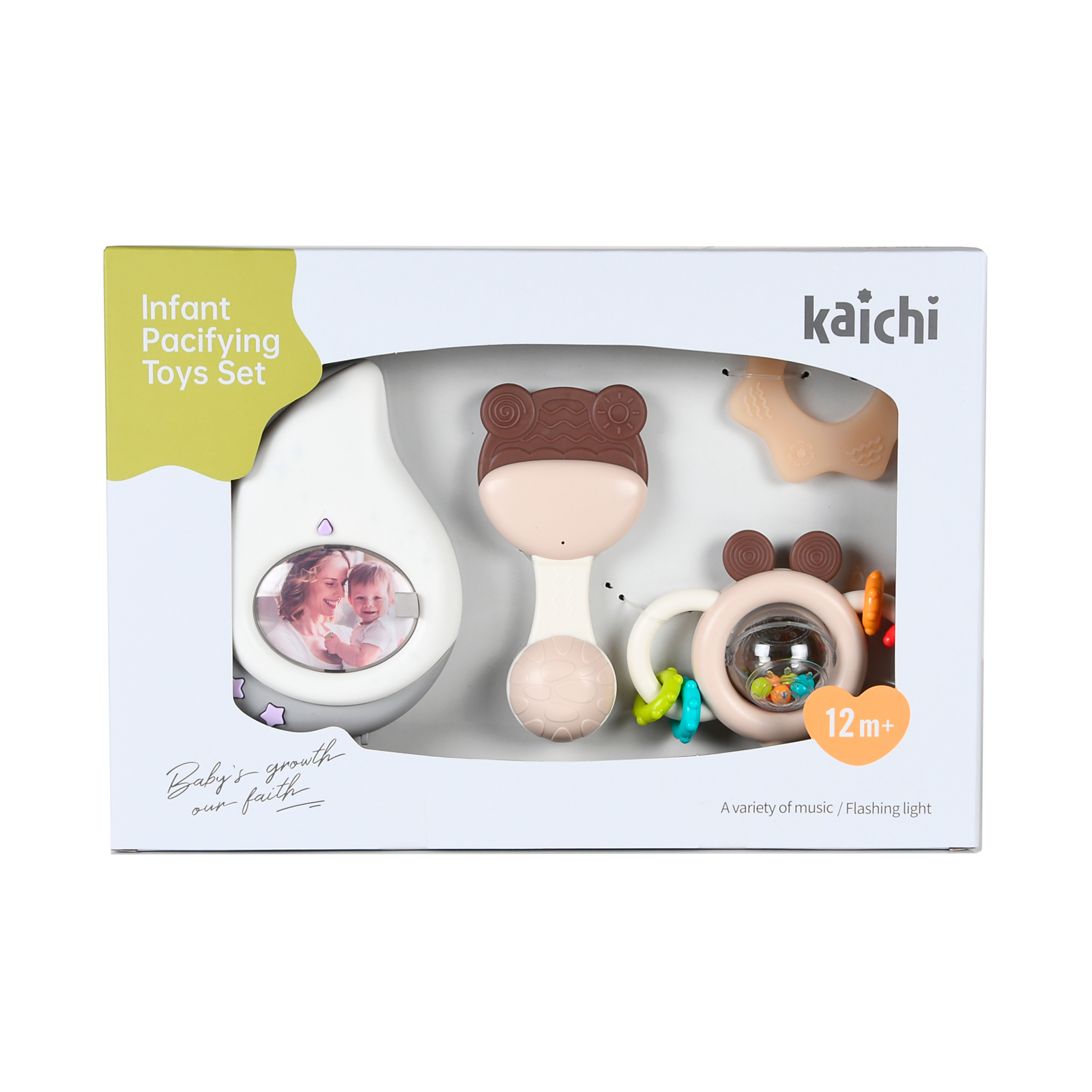 Комплект успокояващи играчки 4 части в кутия Chipolino