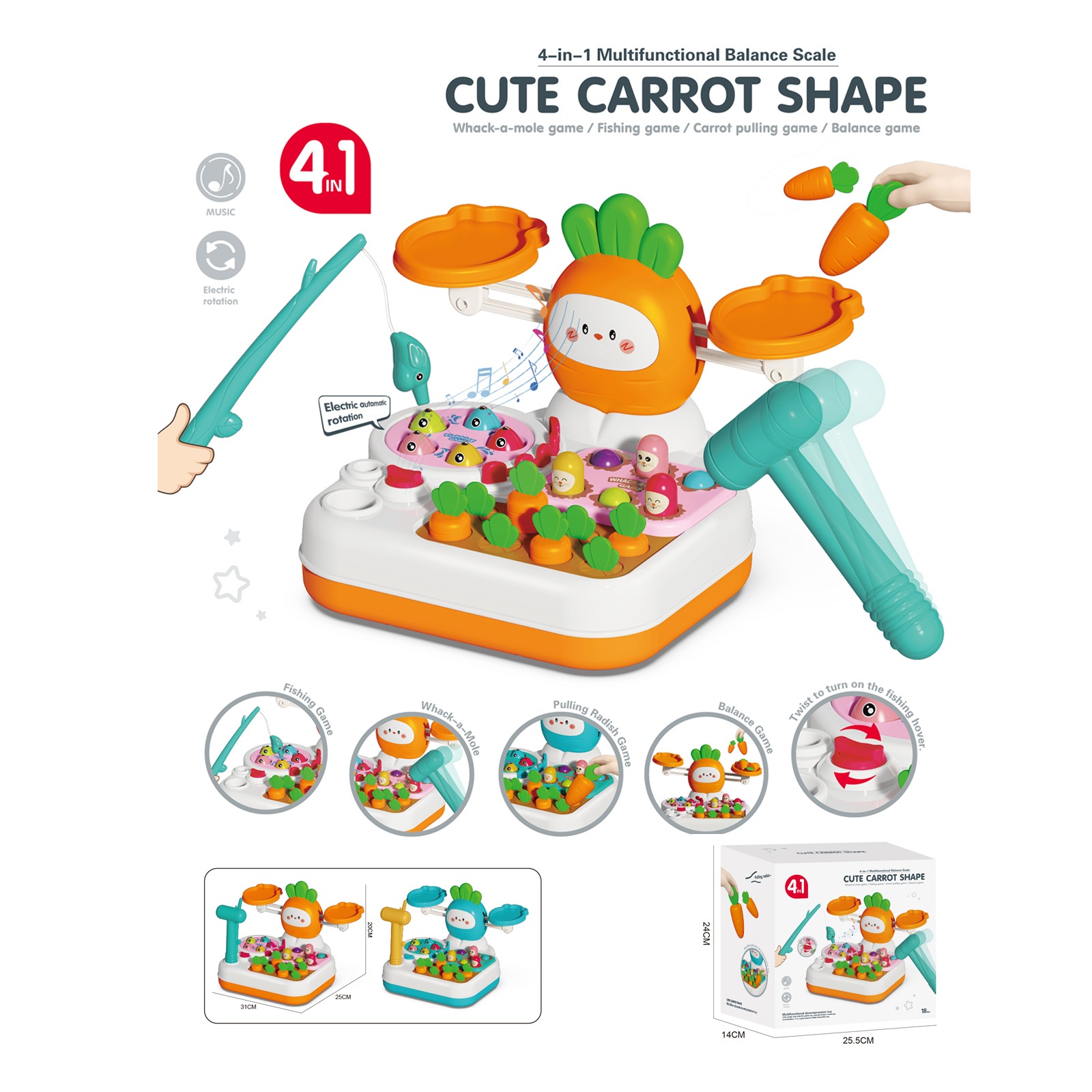 Образователна игра Chipolino Везна, въдица и чукче 4 в 1